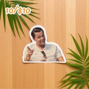 Funny Meme Sticker – Pointing Guy (Wolf of Wall Street) – Waterproof Vinyl